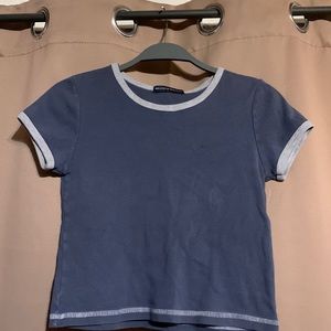 BRANDY MELVILLE top blue short sleeve